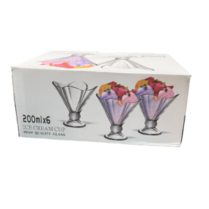 Vaso de cristal para helado 6PCS 200ml