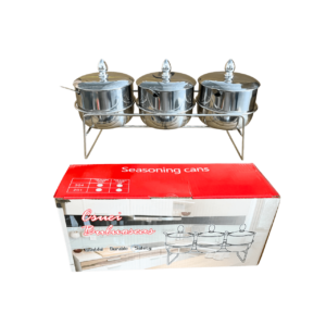 Especiero en metal plateado 3PCS JO-021