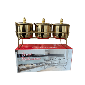 Especiero en metal dorado 3PCS JO-021