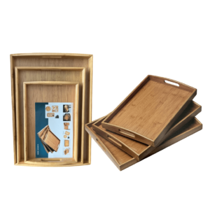 Set de bandeja de madera 3PCS JO-202