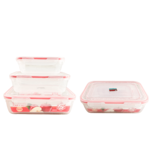 Cantina plástica cuadrada 3 PCS JO-239