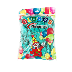 Globos de cumpleaños Klassica azul aqua KL-026