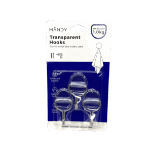 Set de Ganchos adhesivos transparentes 3pcs WJ-23602