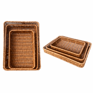 Set de bandeja de mimbre 3PCS JO-204