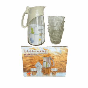 Set de jarra con vaso de cristal 5PCS JO-270 12/1